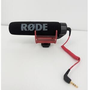 Rode VideoMic GO On-Camera Shotgun Microphone Lightweight Red Shock Mount Tested